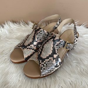 {Cole Haan} Snakeskin Wedge Sandal - Women's 7.5 NWOT
